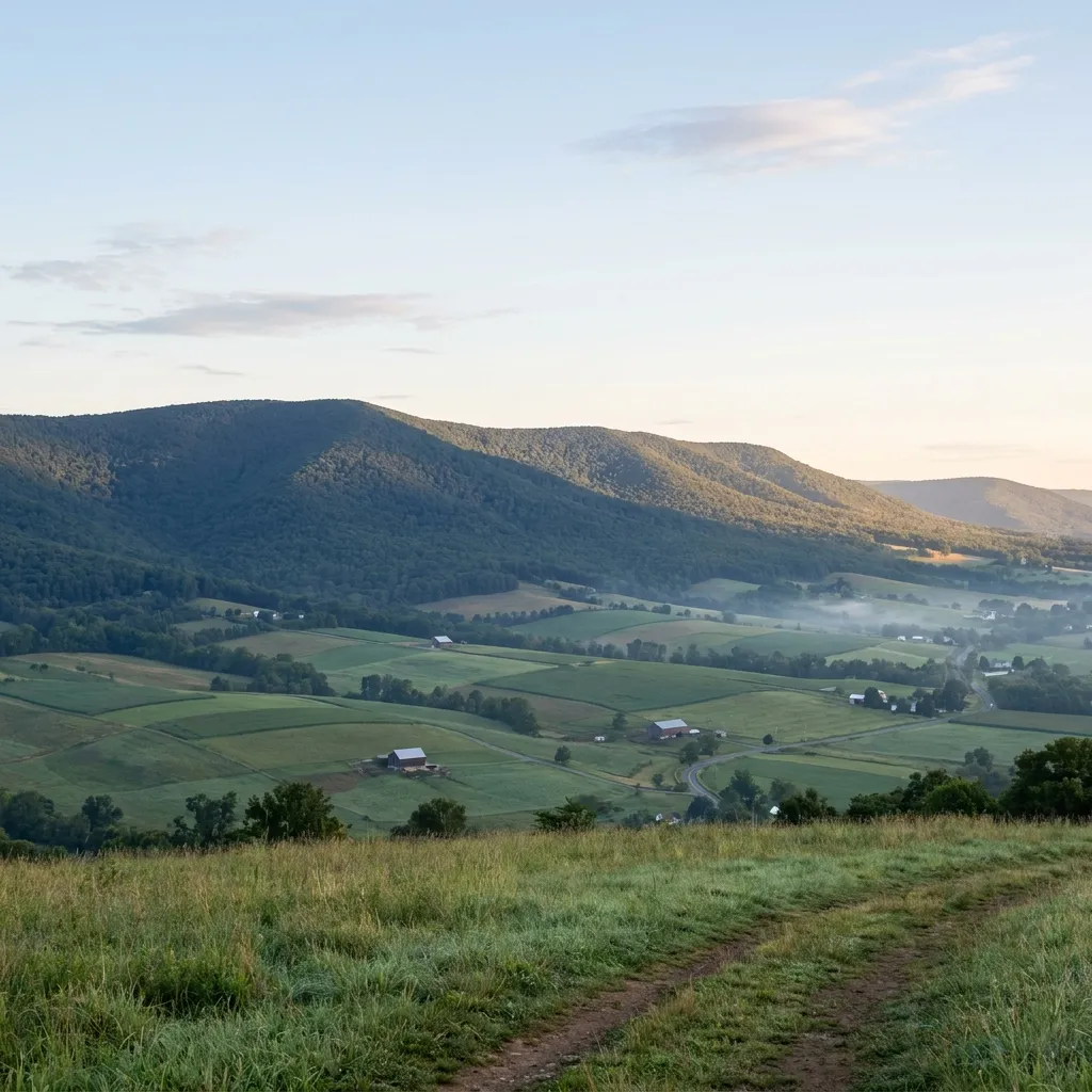 Mount Nittany and the rolling valley of Happy Valley near State College, Pennsylvania